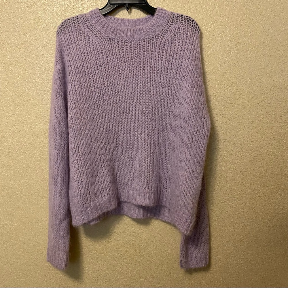 Free People lavender alpaca/wool sweater sz S